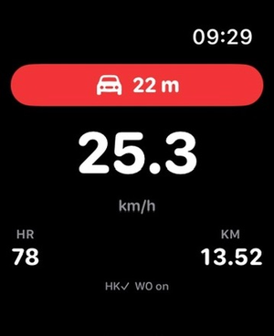 Apple Watch — vehicle behind