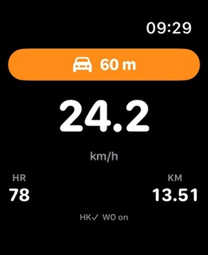 Apple Watch — vehicle approaching
